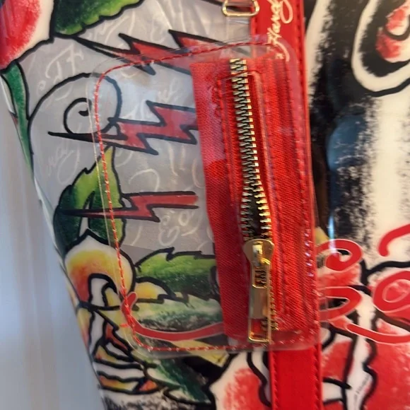 Ed Hardy Red Artistic Tote Bag - Picture 4 of 4